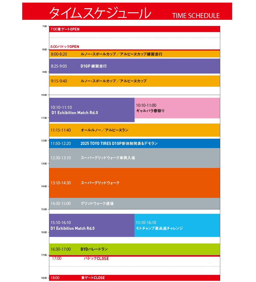 タイムスケジュール
